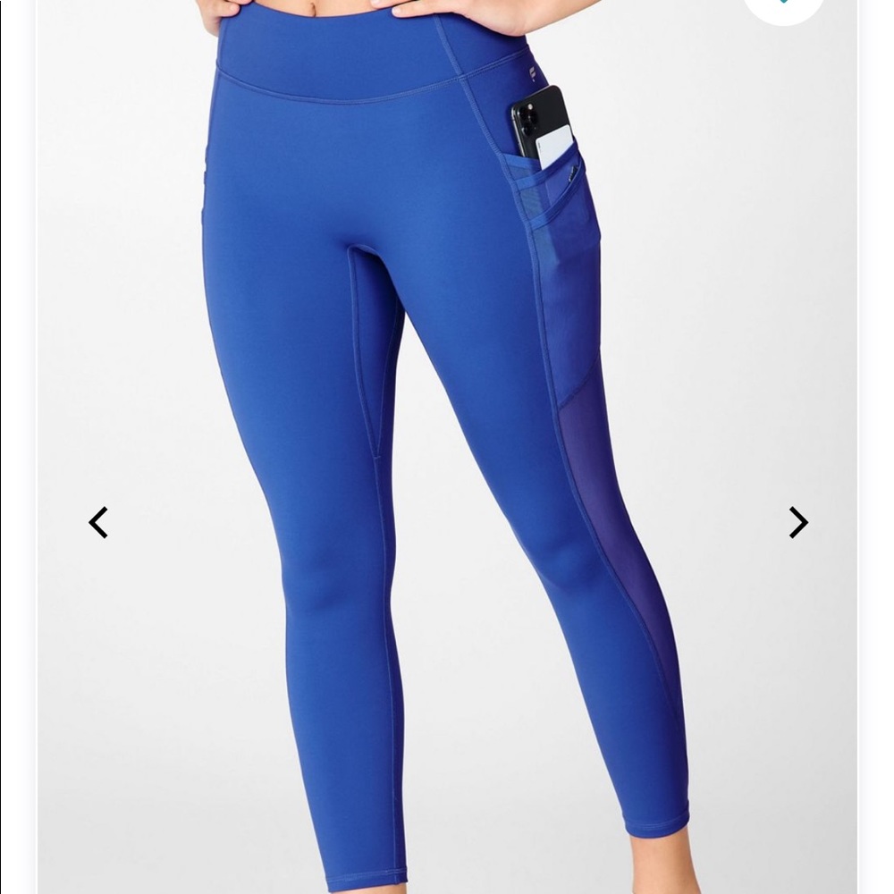 Fabletics Bright Blue Leggings, Size L